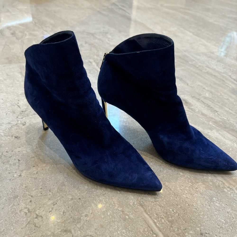 Sebastian Milano Navy Heeled Boots